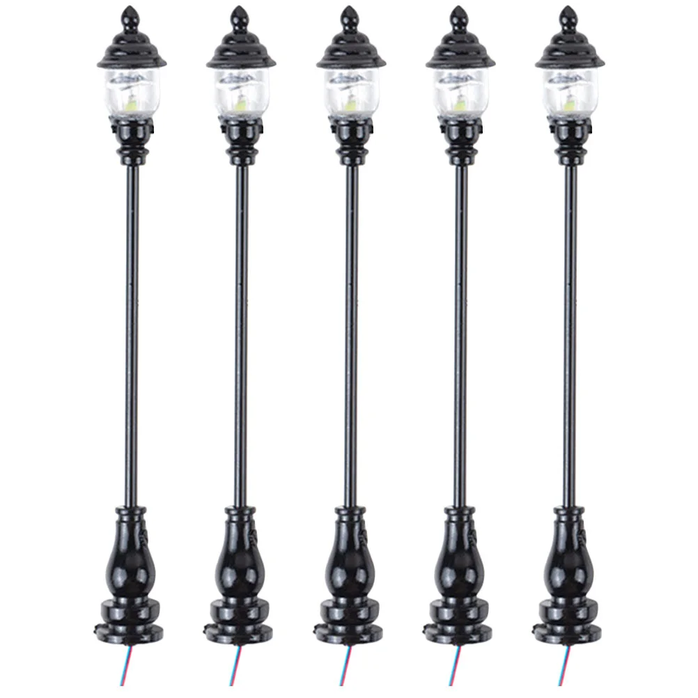 

Lamp Street Post Light Train Mini Model Miniature Lantern Pathway Decor Railway Christmas Lights Lampslamppost Village Garden