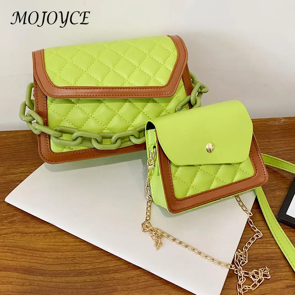 

Women PU Leather Diamond Lattice Shoulder Bag Lady Chain Composite Bag Women's Designer Handbag Fashion luxuryCrossbody Bag New