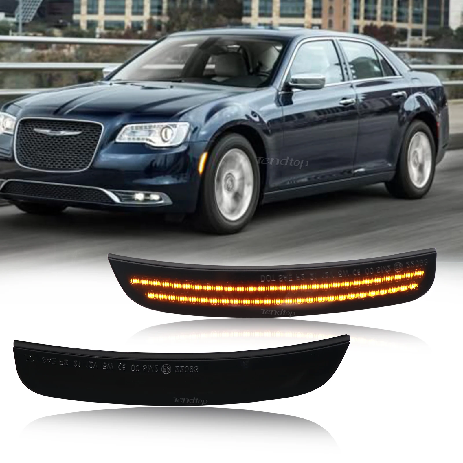 

2/4pcs For Chrysler 300 2015-2021 Rear/Front LED Side Marker Light Side Repeater Lamp Turn Signal Light LED Panel Lamp