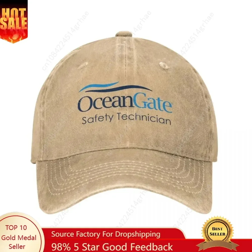 Фото Винтажная бейсболка OceanGate Safety Technician, унисекс, с эффектом потертости, для активного отдыха, всесезонная, для путешествий №1