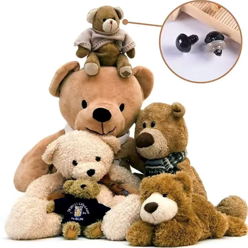 100 шт. 5-16 мм Глазные яблоки для кукол аксессуары черные пластиковые плюшевые