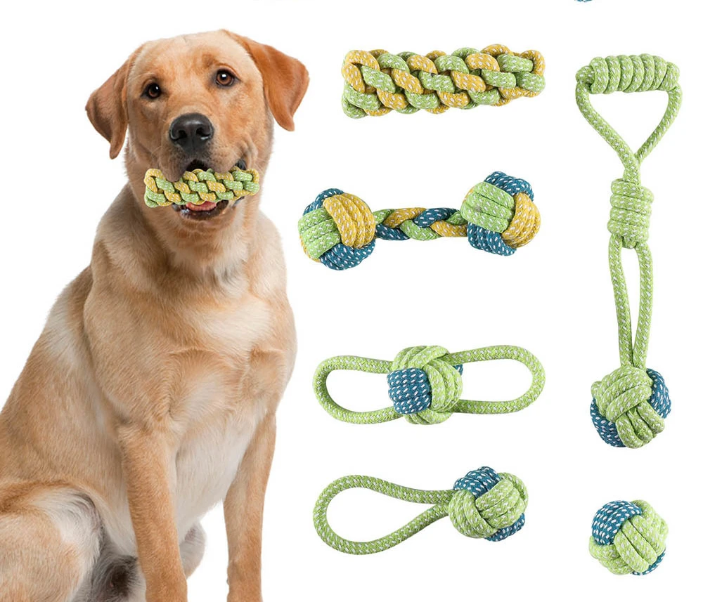 

2023New Pet Dog Chew Toys Cotton Rope Interactive Toy Outdoor Training Molar For Small Medium Large Dogs Pets Accessories