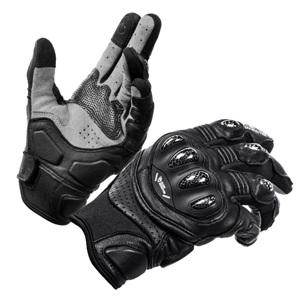 Перчатки из натуральной кожи износостойкие мотоциклетные перчатки для