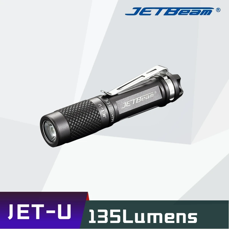 

JETBeam JET-U LED Flashlight 135 Lumen Use CREE xp-G2 Led Strobe 3 LightIng Modes Mini EDC Keychain Light For Camping