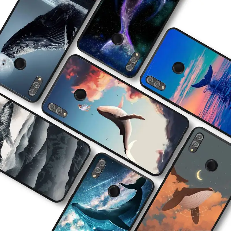 

Whale Fish Wave Sea Phone Case For Huawei honor 10Lite 10i 20 8x 10 Funda for Honor 9lite 9xpro Back Coque