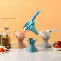 6 in 1 multifunctional plastic funnel set home kitchen filter dispensing tool cooking accessories