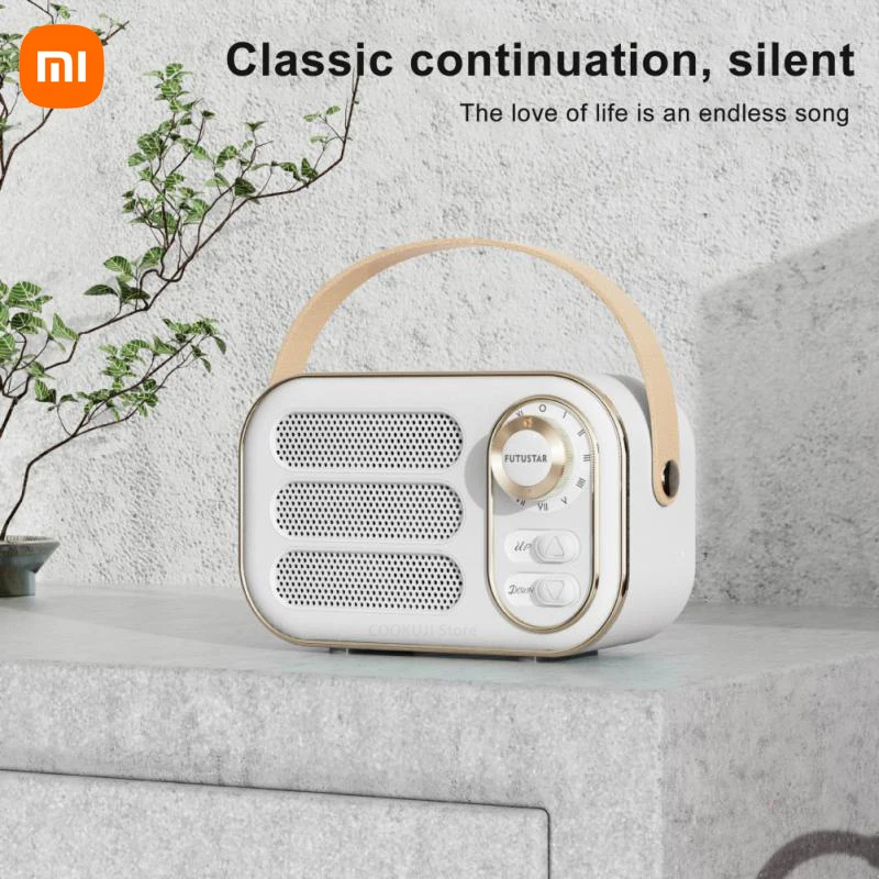 

Новинка, Bluetooth-Колонка Xiaomi в стиле ретро, Классический музыкальный проигрыватель в стиле ретро, стерео, портативные мини-колонки, музыкальны...