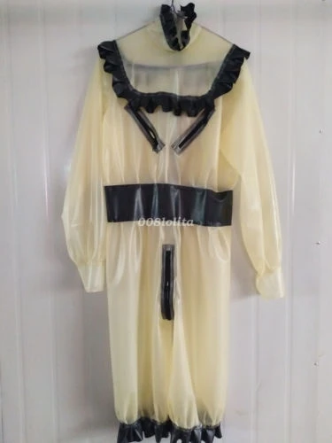 Латексная резина женская модная юбка длинные платья прозрачный и белый Хэллоуин