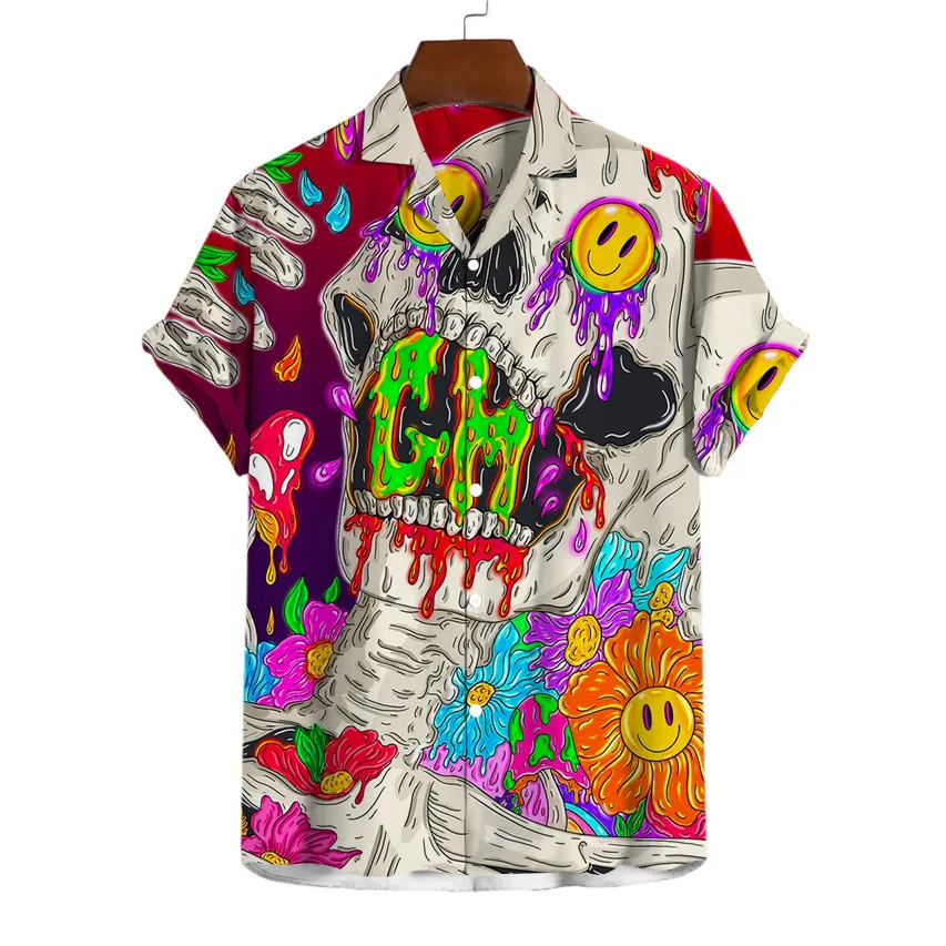 

2022 New Fashion Neon Graffiti Printed 3D Shirt Men Women Summer Casual Short Sleeve Hip Hop Harajuku Streetwear Tops