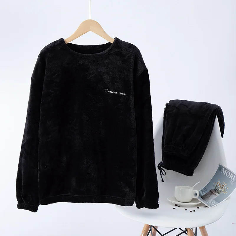 New 2022 L-3XL Plus Size Flannel Warm Pijama For Men 2022 New Winter Sleepwear Pajamas Casual Male Homewear Home Clothes