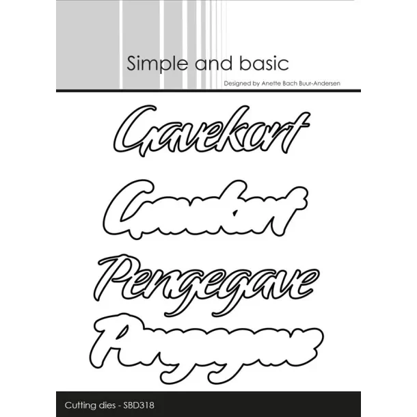 

Pengegave & Gavekort Words Metal Cutting Dies for New 2023 Scrapbooking Paper Making Frame Card Craft Supplies No Stamp