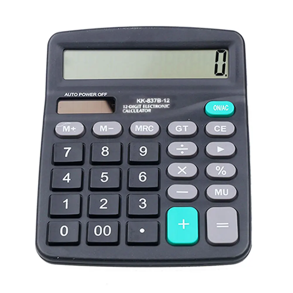 

Office Electronics Calculator Calculate Commercial Tool Battery Powered 12 Digit Electronic Calculatory