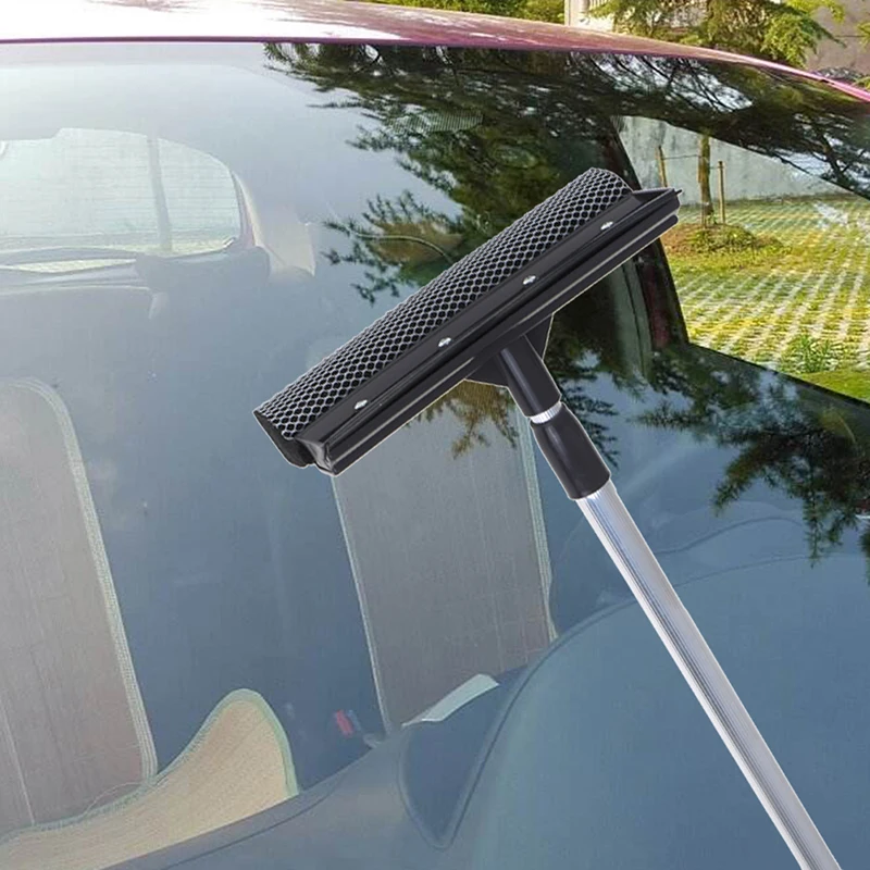 

1 Pc Practical Telescopic Window Glass Cleaner Adjustable Long Handle Car Window Mirror Glass Squeegee Wiper Home Cleaning Tools