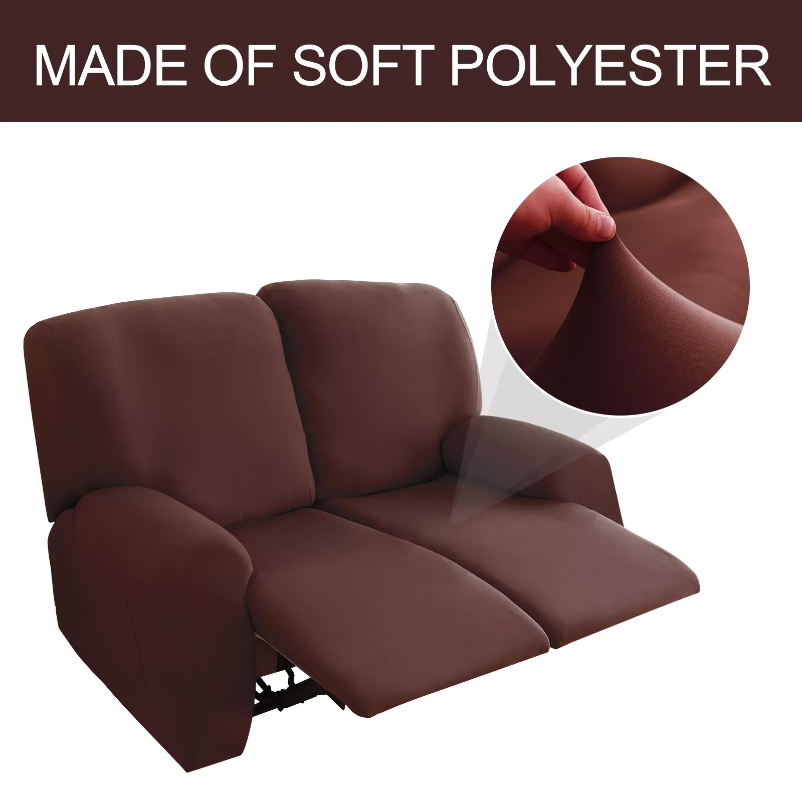 

Двойной чехол для кресла, эластичное мягкое моющееся кресло из микрофибры, чехол для дивана с откидывающейся спинкой, 2 подушки