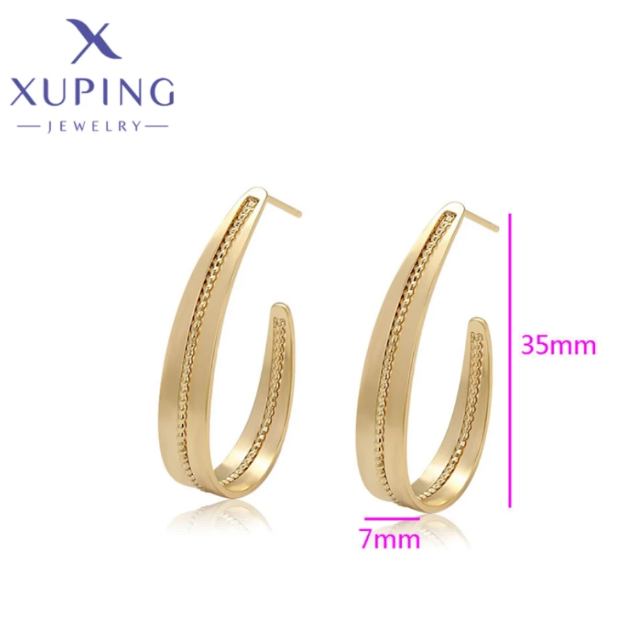 ЮВЕЛИРНЫЕ ИЗДЕЛИЯ XUPING модные геометрические серьги-кольца из медного сплава для