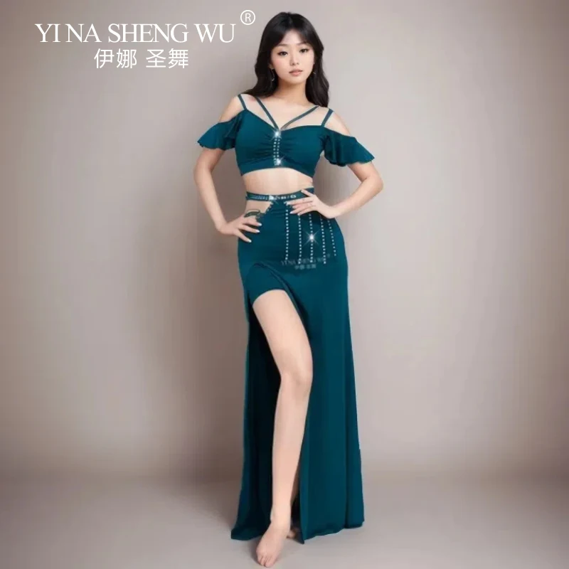 Профессиональный костюм для танца живота женщин комплект из 2 предметов: топ +