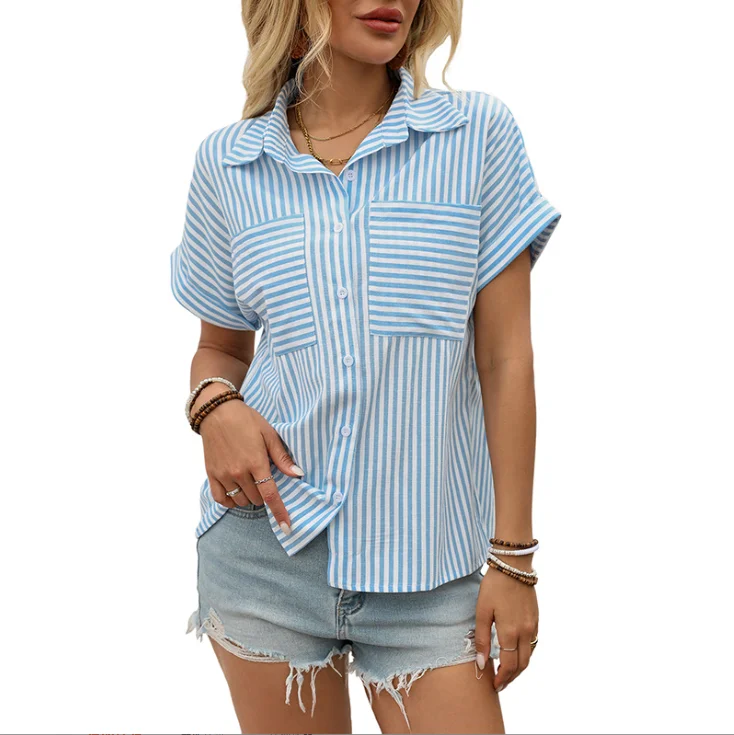 Полосатый женский кардиган для поездок на работу