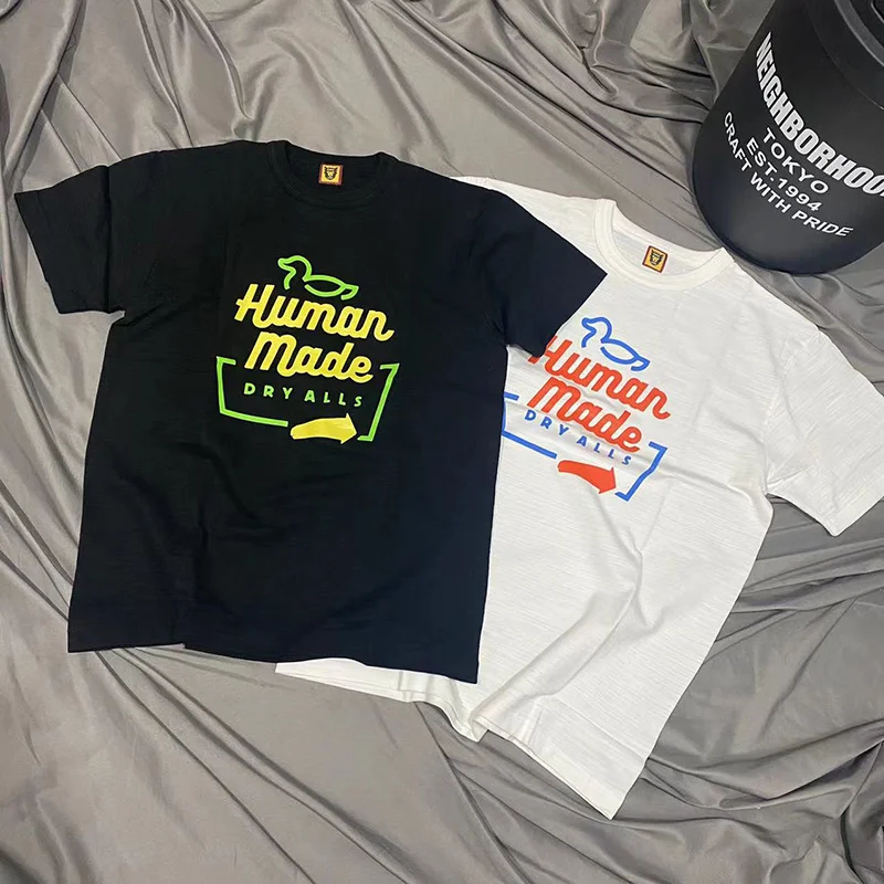 

T Human Made Shirt Men Women 1:1 Duck Letter Print Tee HUMAN MADE Casual Short Sleeves