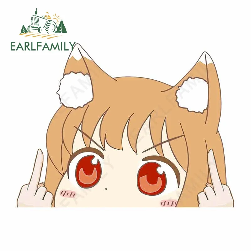 EARLFAMILY 13 см X 9,4 см Holo мультфильм Peeker автомобильные наклейки аниме строительные звенья Смешные граффити виниловые Фотообои ежеденевник недат а5 72л аниме ведьмочка