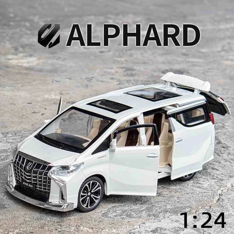 

1/24 Scale Alpha MPV Commercial Vehicle Alloy Model Car Diecast Metal Car Collection Simulation Sound And Light Children's Toys