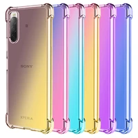 for sony xperia 10 5 1 iii ii l5 l4 colorful gradient soft tpu shockproof protective cover for xperia 8 5 10iii lite funda capa