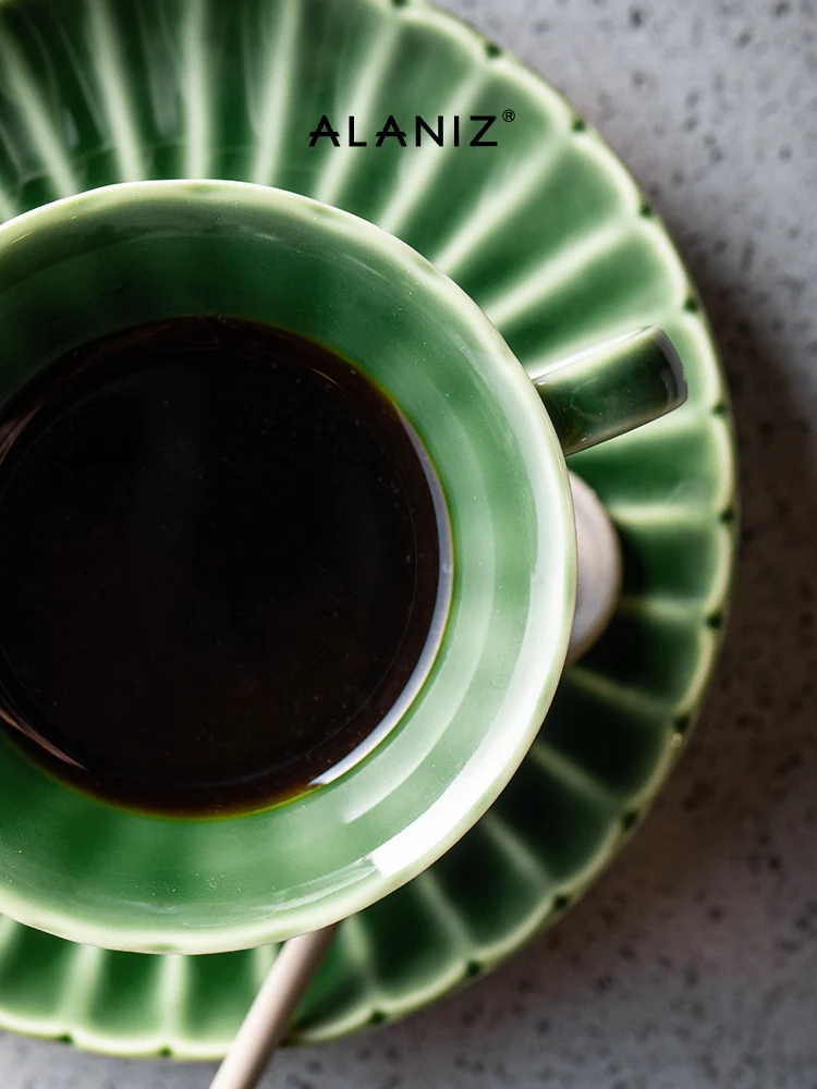 Сет чашек и блюдец в ретро-стиле для кофе "Home Tea Ceramic Kung Fu Drinking Drinkware Kitchen Dining Bar Garden on".