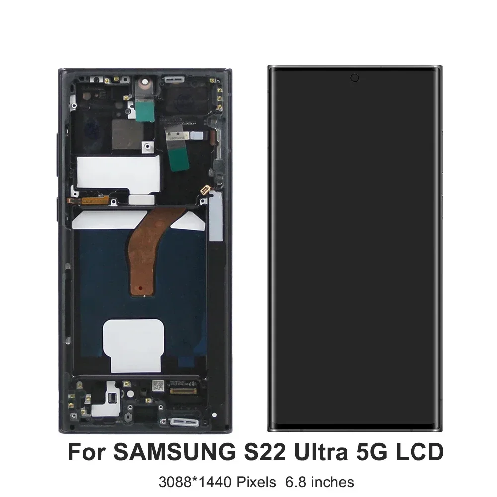Сменный ЖК-дисплей с сенсорным экраном и дигитайзером в сборе для Samsung 6 8 '' S908