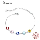BAMOER Аутентичные 925 стерлингового серебра Guardian глаз браслет несколько дьявольские глаза из бисера ожерелье цепочка для женщин, хорошее ювелирное изделие, настоящее SCB218