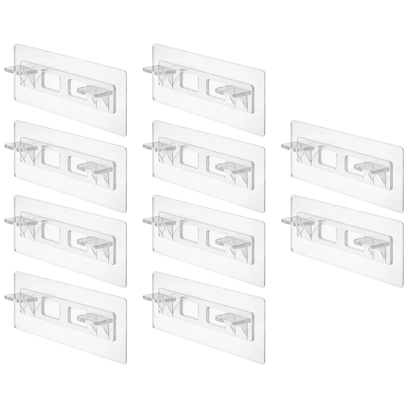 

10 шт. клейкий кронштейн для полки, 10 шт. прочных держателей для разделений с двухрядным усиленным дизайном, прочные держатели для разделений