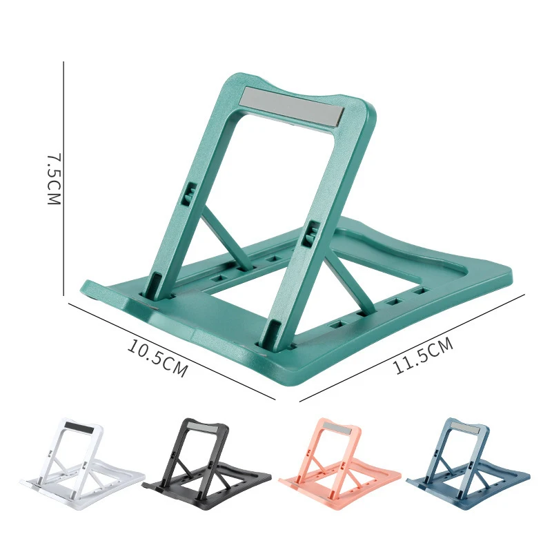 

Foldable Mobile Phone Holder Dustproof And Shockproof Silicone+ABS Holder Base 4-level Height Adjustable Desktop Holder