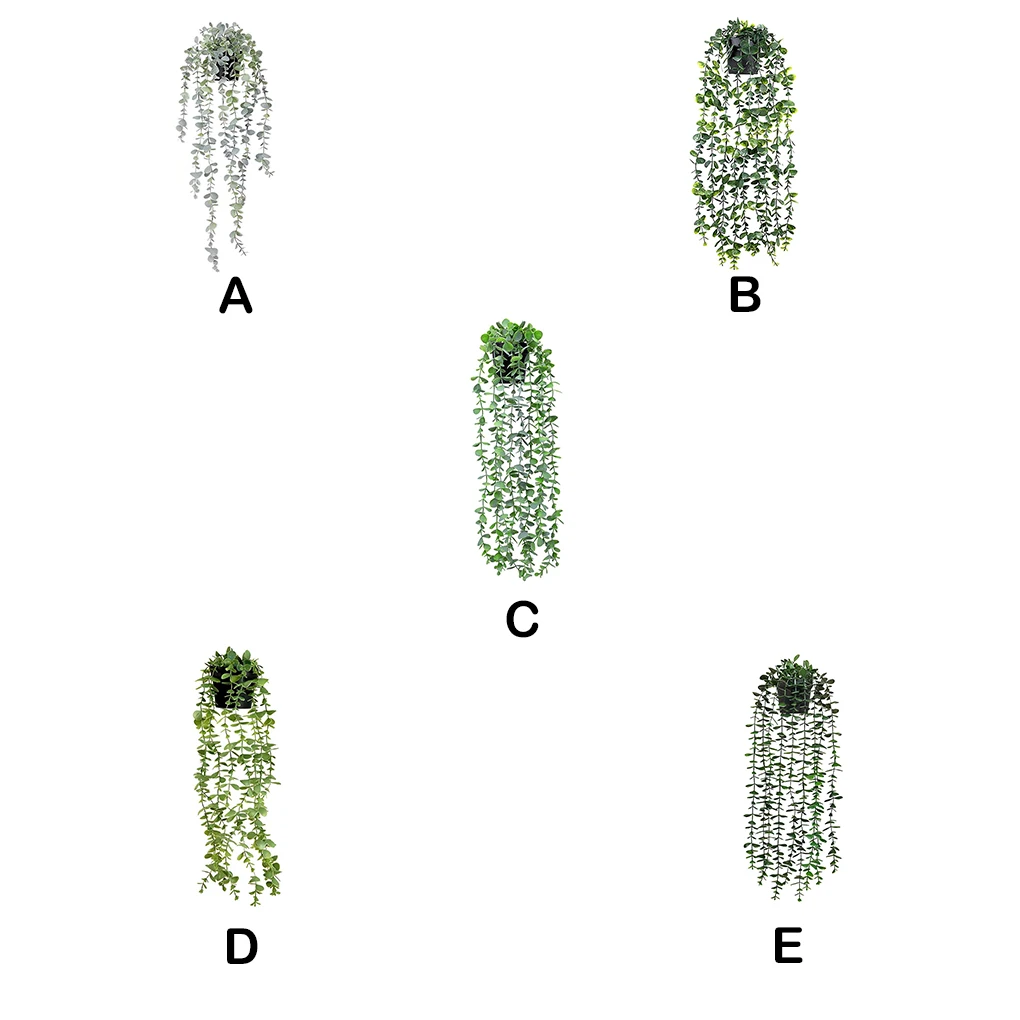 

Artificial Plant Eucalyptus Hanging Plants Leaves Garden Faux Shelf