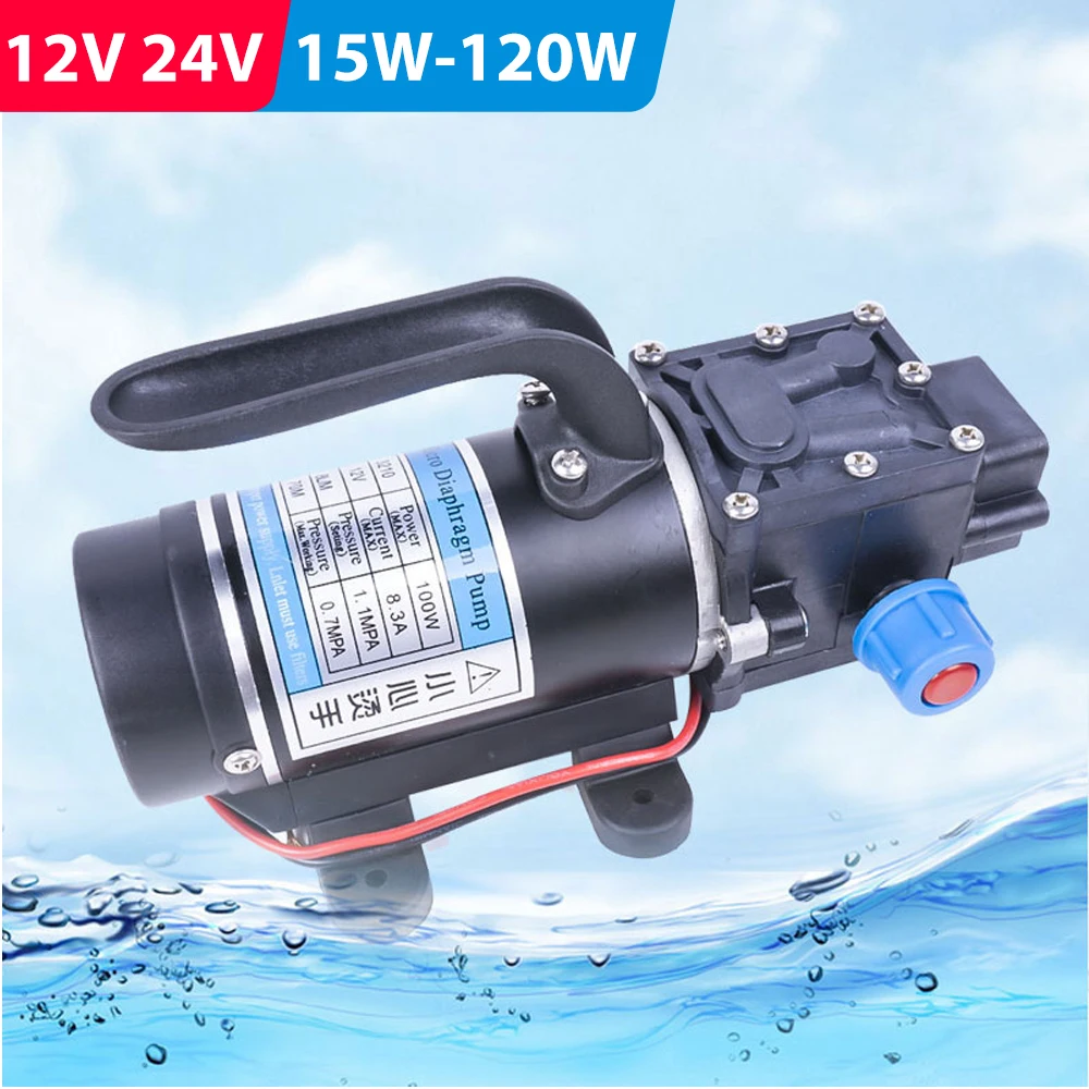 

Electric Pump Water Agricultural irrigation 15-120W 12V 24V High Pressure Diaphragm Self Priming Garden Water Sprayer Car Wash