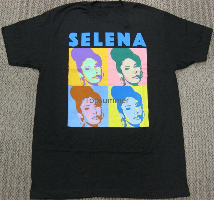 

Selena Quintanilla-Perez Athletic Fit Stretch Cotton T Shirt Black Gomez New Men Streetwear Tee Shirt