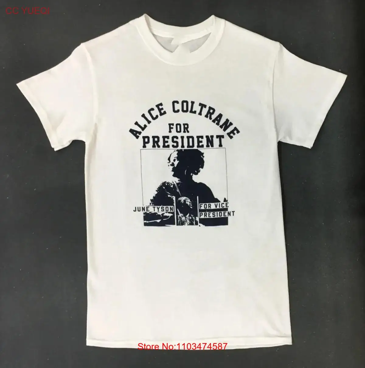 Футболка Alice Coltrane for President белая с коротким рукавом все размеры S-5XL TA3462