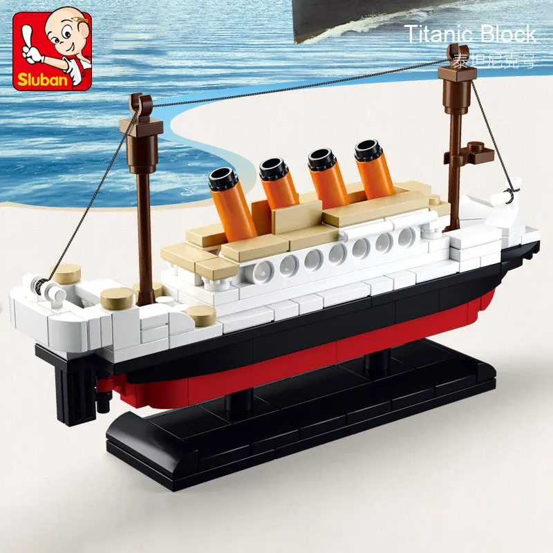 

Sluban Titanic building blocks children's puzzle assembled ship three-dimensional decoration simulation model gift