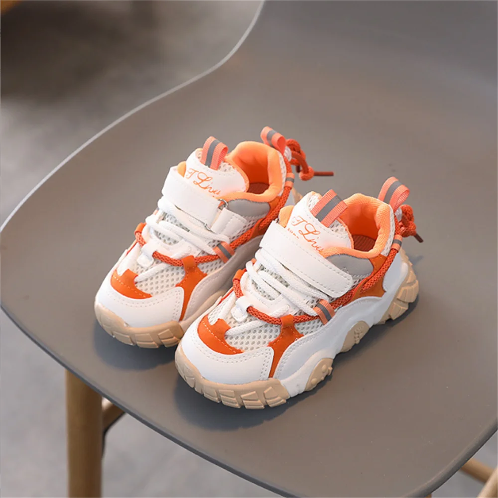

2023 Size 26-36 Baby Toddler Shoes For Boys Girls Breathable Mesh Little Kids Casual Sneakers Non-slip Children Sport Shoes