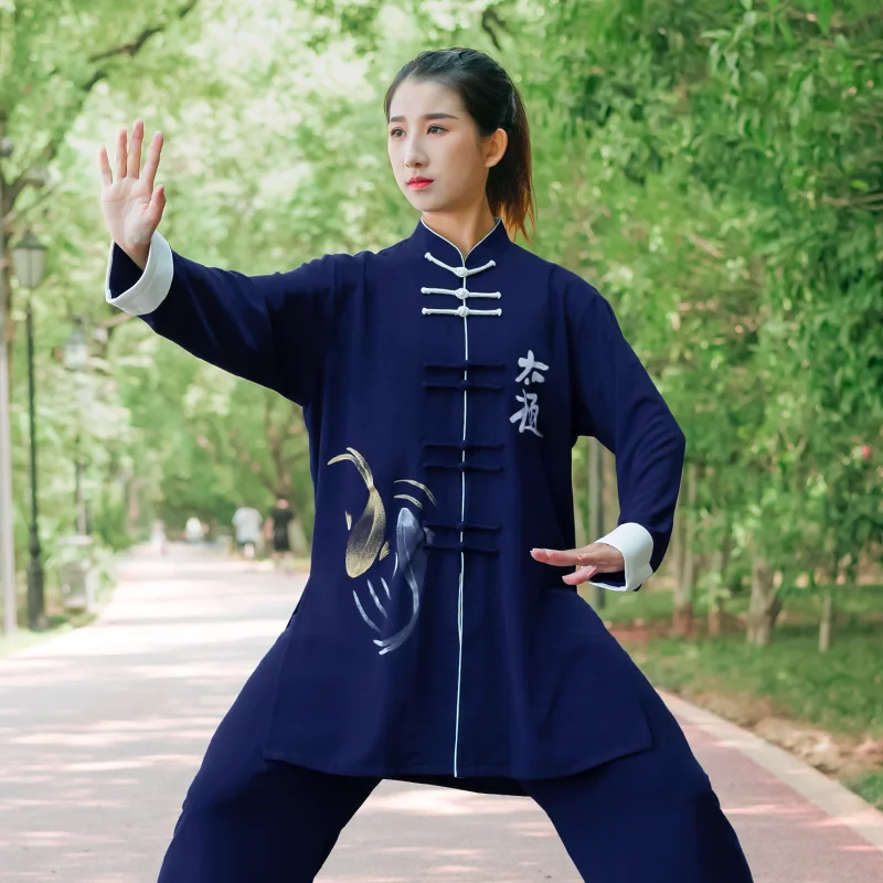 

Униформа Кун мастер для боевых искусств, Одежда Кунг-фу, унисекс, унисекс, темно-синяя, 2023