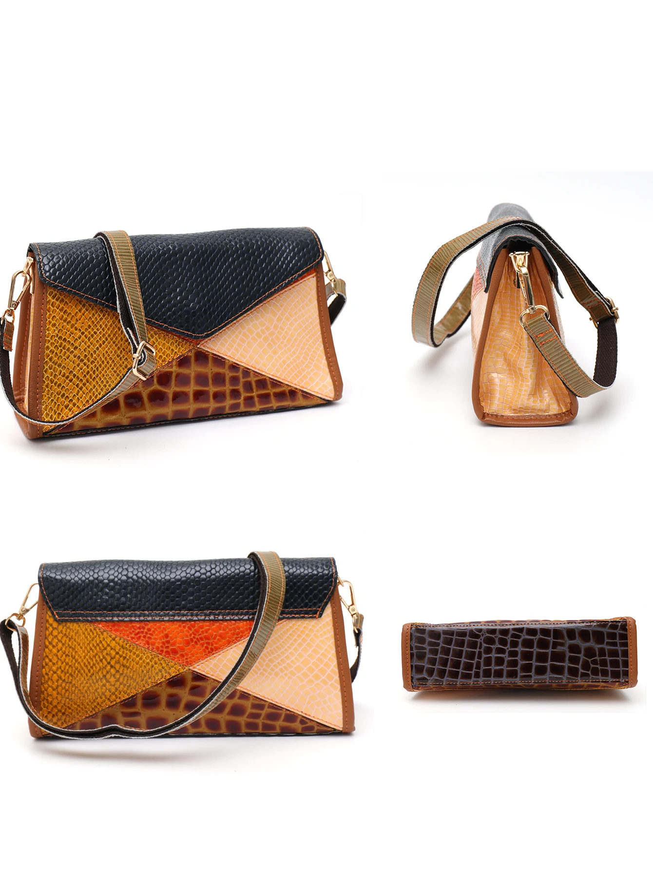 SC винтажная сумка через плечо из натуральной кожи для женщин случайный цвет