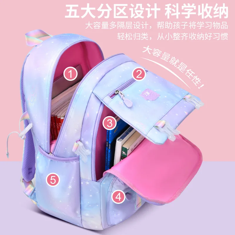 Children School Bags Girls Kids book bag Primary Orthopedic school backpack princess Backpack schoolbag kids Mochila Infantil