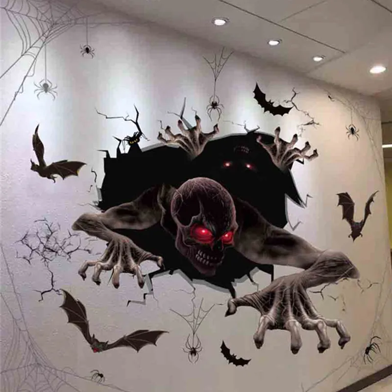 

Halloween Static Sticker Window Stickers Glass Pasting Stickers Bar Kindergarten Decoration Mall Halloween Decorations