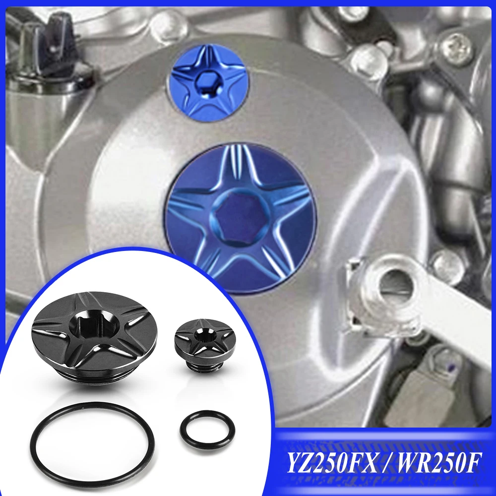 FOR YAMAHA YZ250FX 2015-2016 WR250F 2015 Motocross Dirt Bike CNC Engine Timing Plug Cover Set  YZ WR 250 FX F YZ250 FX WR250 F