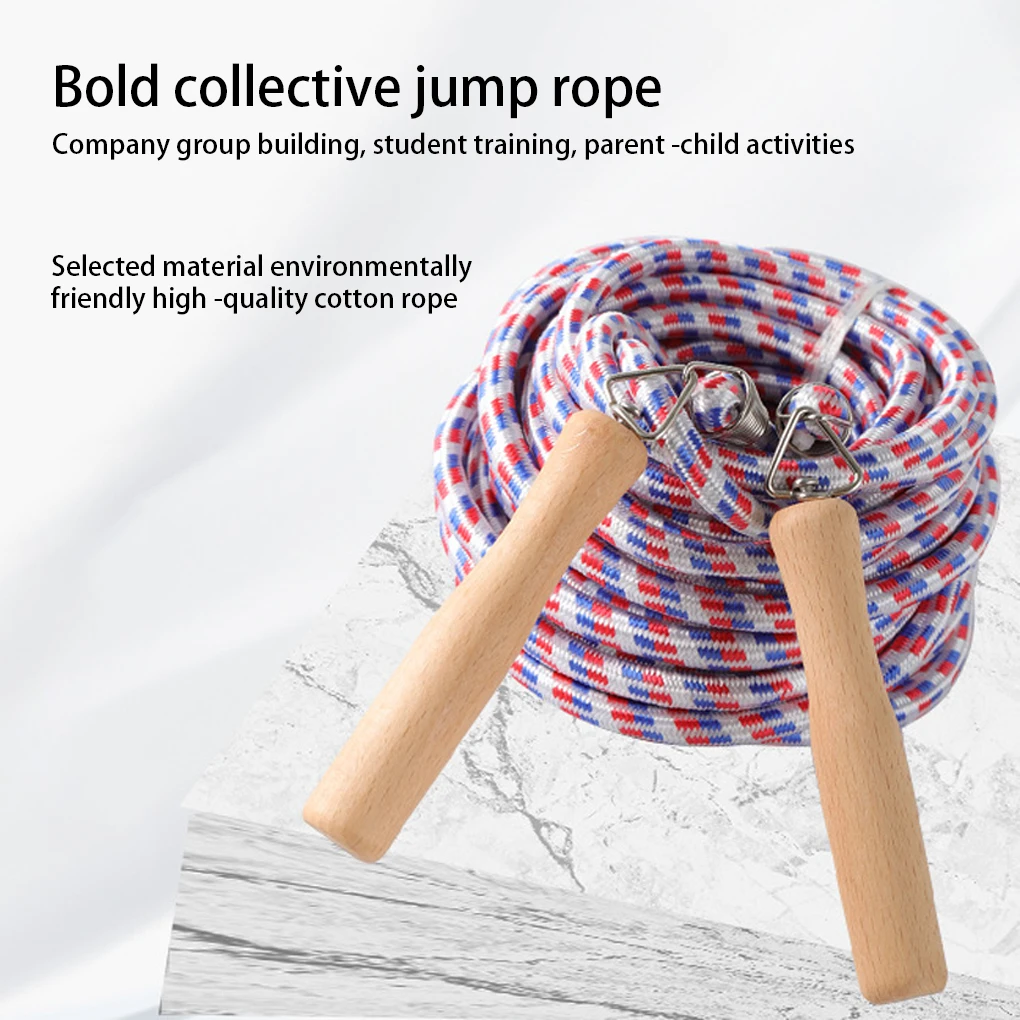 

Speed Skipping Rope Kids Student Wood Handle Multi-functional Braiding Jump Ropes 360-Degree Rotation Fitness Tool for