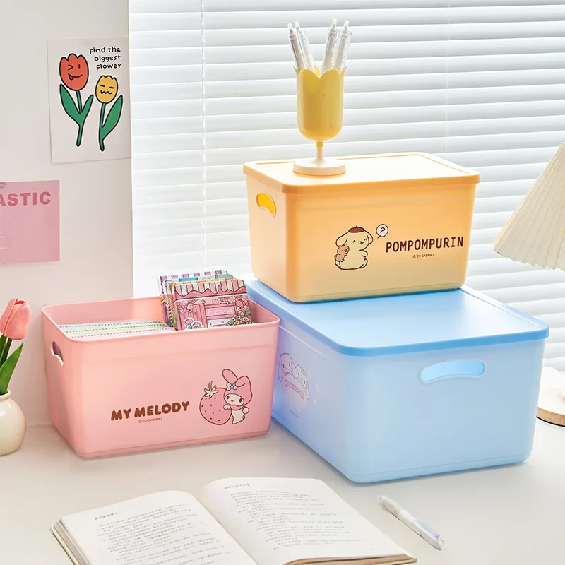 Sanrio коробка для хранения с крышкой 3 шт./Набор Kawaii Cinnamoroll Kuromi My Melody мультяшная