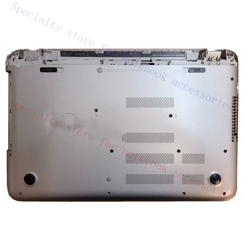 Фото Нижняя крышка корпуса ноутбука R+ для HP Envy 15-K000 15T-K000 15T-V000 763570-001, серебристая №1
