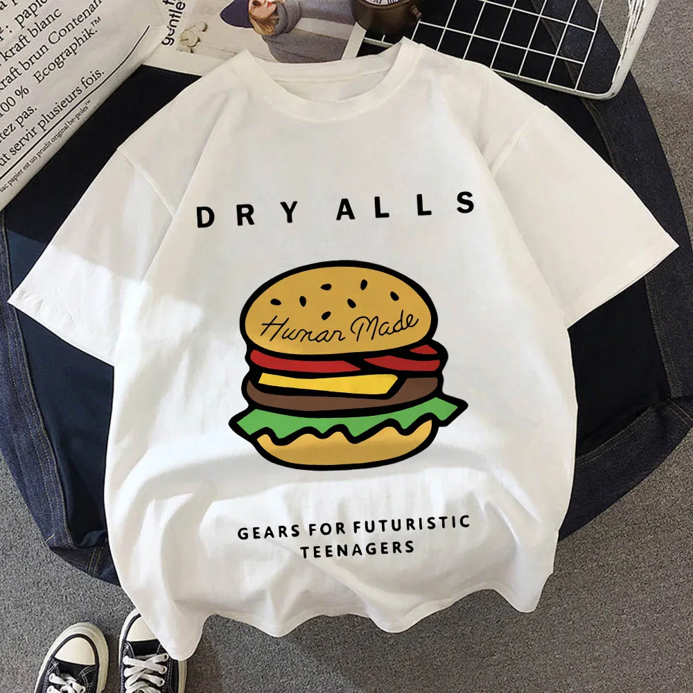 

Summer New T-Shirt Human Made Kids Clothes Casual T Shirts Children's Cartoon Hamburger Kawaii Tops Boy Girl Harajuku Tees Shirt
