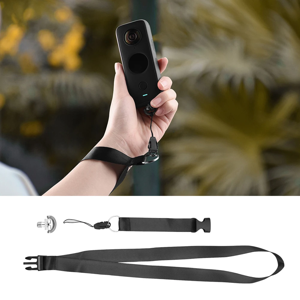 

1/4 Action Camera Mount Neck Strap Outdoor Sightseeing Accessories for Insta360 One X/X2 Hand Rope Wrist Lanyard