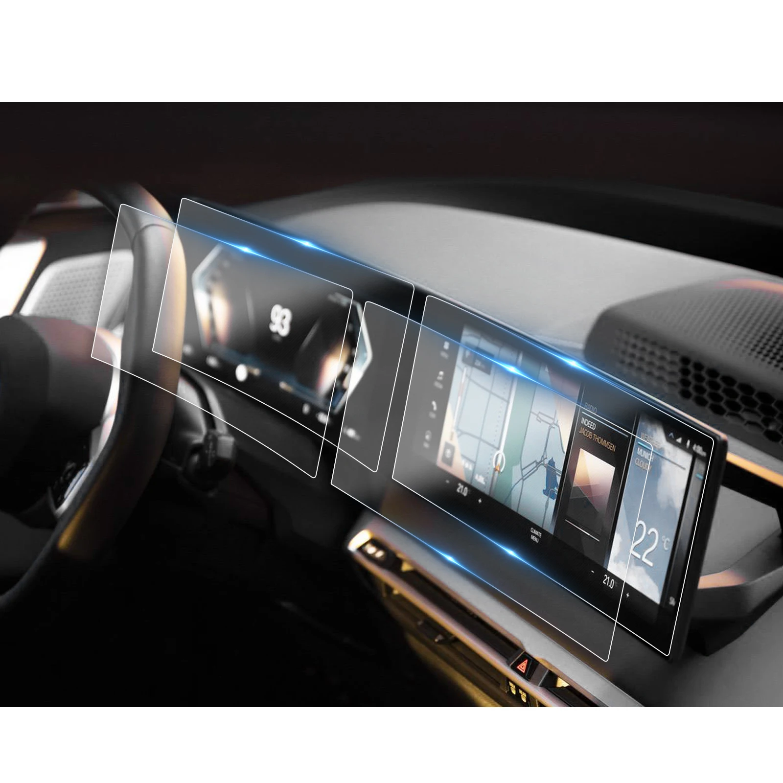 

LFOTPP Nano Защита экрана для BMW iX I20 2022 2023 Автомобильный Центральный контрольный информационный дисплей Авто Интерьер BMW iX аксессуары