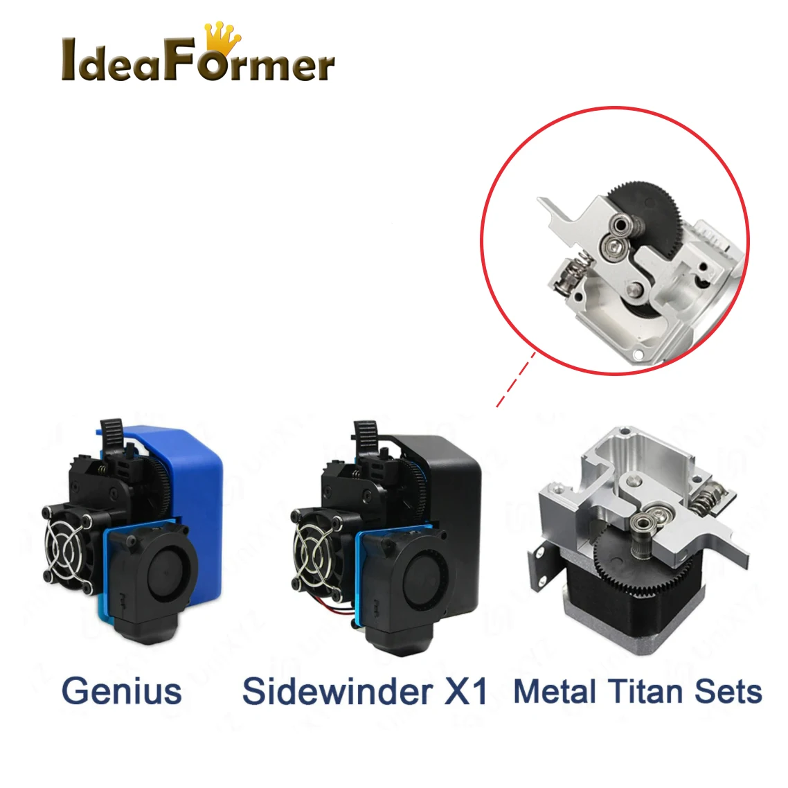 Экструдер титановый Модернизированный 1 75 мм 66 зубьев