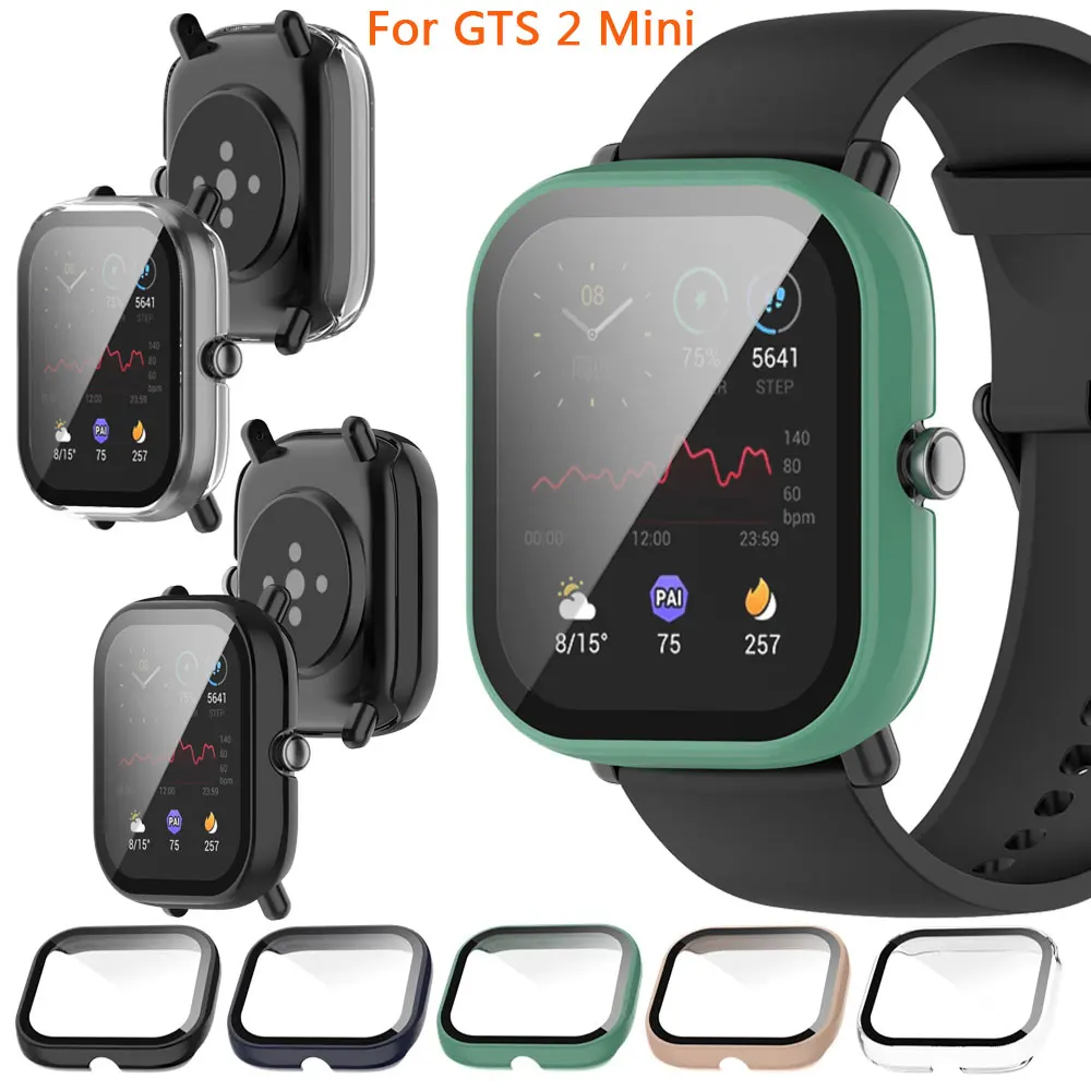 For Xiaomi Huami Amazfit GTS 2 Mini Full Screen Protective Cover Tempered Glass Film Clear For Amazfit GTS2 Mini Protector Cases