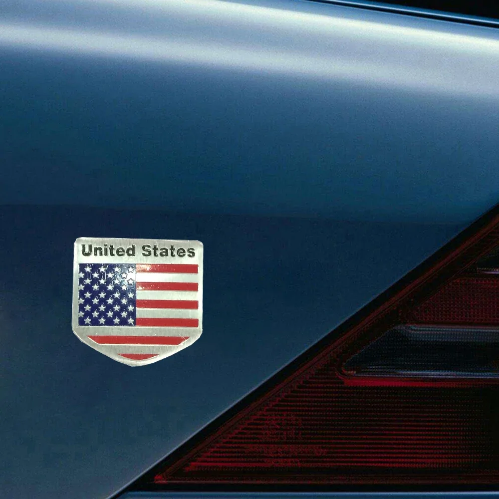 

1 шт., США, американский флаг, автомобиль, внедорожник, кузов, крыло, задняя дверь, алюминиевая металлическая эмблема, наклейка, значок, наклейка, декор, аксессуары
